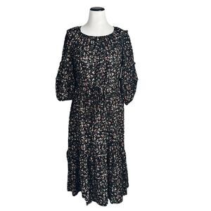 MAX STUDIO Women’s Floral Puff Long Sleeve Maxi Dress Size Small